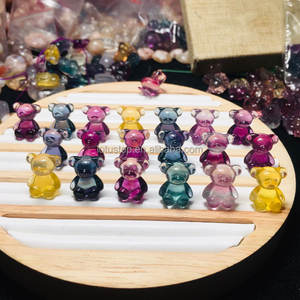 คริสตัลธรรมชาติรูปสัตว์ขนาดเล็ก ชุดกวางเอลก์ หงส์ แกะ ดัมโบ้ ไดโนเสาร์ หมี คริสตัลฟลูออไรต์สีรุ้ง แกะสลัก ขนาด 2 ซม. ขายส่ง - Product Image 6