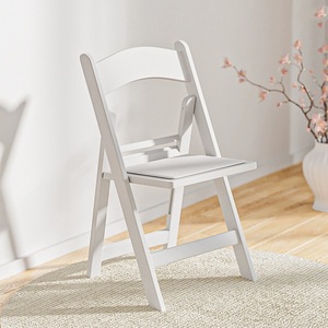 Silla Plegable <span class=keywords><strong>de</strong></span> Plástico Blanca para Jardín, Ligera, Impermeable, Portátil, para Bodas y Eventos, Resistente para Exteriores, Precio <span class=keywords><strong>de</strong></span> Fábrica - Product Image 3