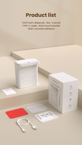 Distributeur automatique de savon mousse et gel 2 en 1, sans contact, avec capteur intelligent, mural, distributeur de désinfectant pour les mains - Product Image 2