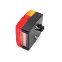Feu arrière de freinage à LED LIWOF homologué ECE 12V avec lentille PC, éclairage de plaque d'immatriculation, 4 fonctions, montage horizontal et vertical, remorque