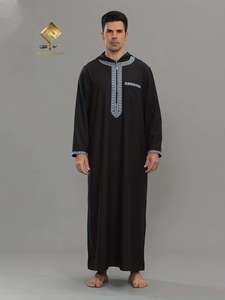Matériaux haut de gamme HARAMAIN, design à capuche tendance, broderie marocaine, décontracté populaire, décoration noire, bon design - Product Image 2
