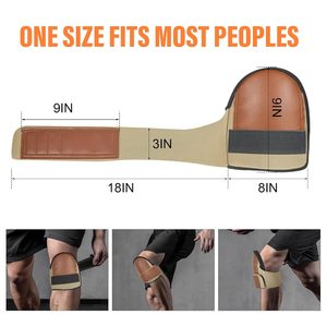 Genouillères de travail en cuir pour jardiniers, charpentiers, ouvriers du bâtiment, protection des genoux, soutien, genouillères pour travaux de pose de revêtements de sol - Product Image 4