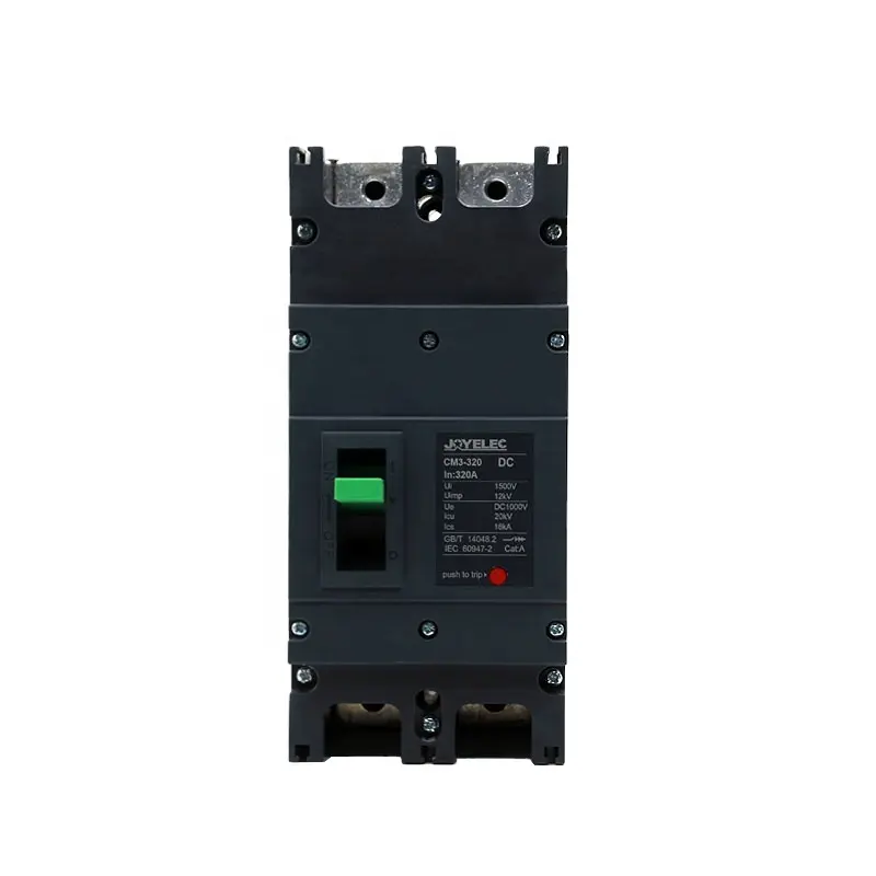 JOYELEC PV DC kalıplı kılıf devre kesici 320A DC1000V 12kV 2P MCCB elektrik sigortası güneş sistemi için