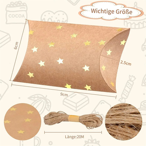 Barato al por mayor regalo de <span class=keywords><strong>Navidad</strong></span> caja de dulces caja de almohada de papel Kraft <span class=keywords><strong>para</strong></span> favores de boda decoraciones de fiesta - Product Image 2