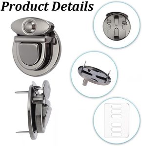 Pcs Round Purse Locks Gold <b>Metal</b> Iron Tuck Catch Buckle Fasteners Clasp <b>Wallet</b> Buckle - Product Image 6