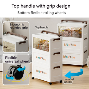 Bac de rangement écologique empilable de grande capacité avec coins renforcés Boîte de rangement résistante étanche pour l'extérieur - Product Image 6