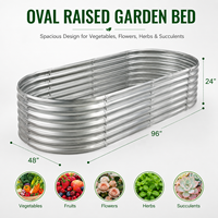 Pots de plantes et jardinières en acier galvanisé rondes pour l'extérieur, personnalisables.