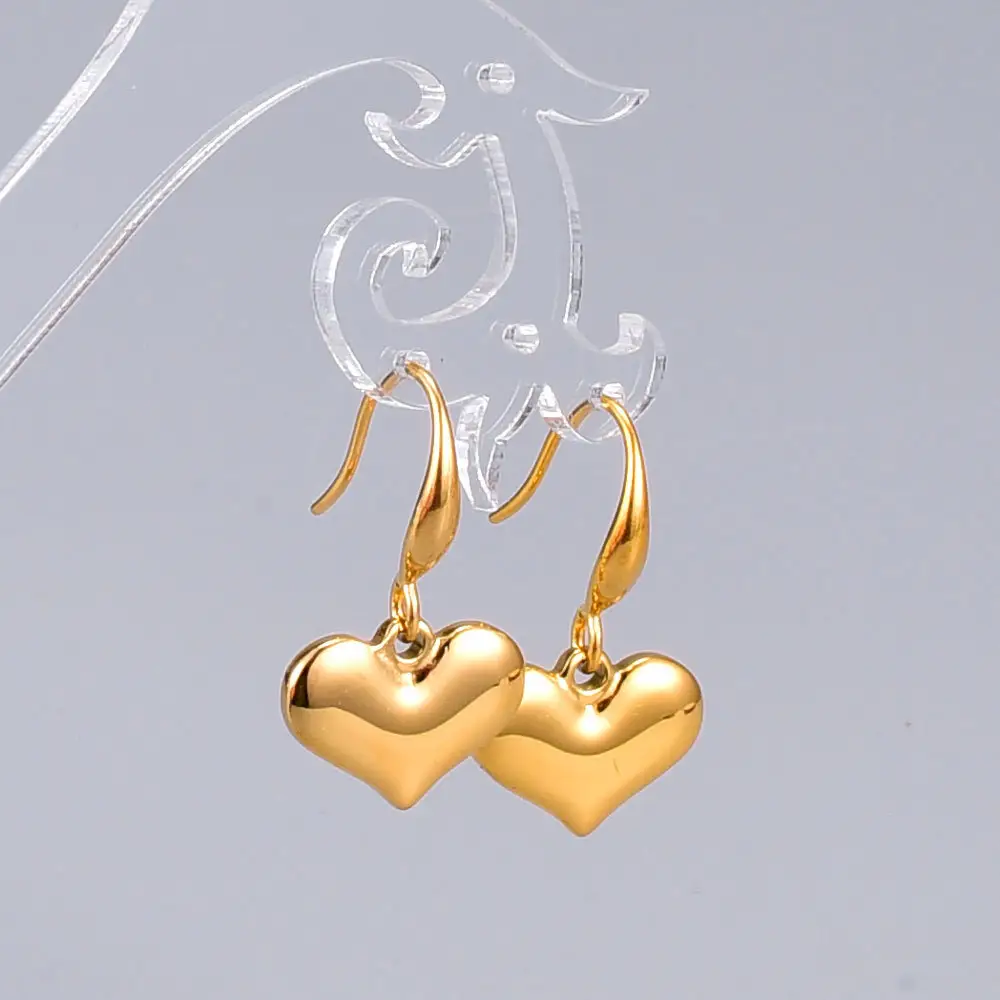 Heart Dangle Drop Earrings for Women Stainless Steel Hypoallergenic Jewelry