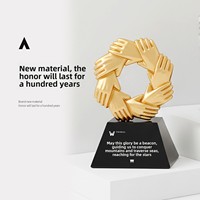 Nouveau Trophée 2025 Personnalisé Haut de Gamme Créatif pour l'Honneur d'Entreprise, Commémoratif pour Employé Exceptionnel, en Cristal et Métal Gravé à la Main