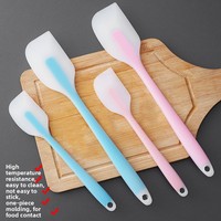 Spatule souple en silicone monobloc résistante aux hautes températures et anti-brûlure, de qualité alimentaire, pour la pâtisserie et le dégraissage des gâteaux