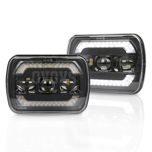 Ovovs không thấm nước HI/thấp kín chùm <span class=keywords><strong>H</strong></span>-4 <span class=keywords><strong>h</strong></span>ình chữ nhật h6054 h5054 5x7 <span class=keywords><strong>Led</strong></span> Đèn Pha cho Jeep Wrangler YJ XJ Cherokee - Product Image 1