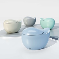 WC intelligent avec siège de bidet allongé à siphon en S, chauffage de siège, télécommande intelligente, design Whale, monobloc automatique
