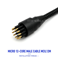 Connecteur Électrique Étanche HYSF SUBSEA MCBH12F Micro 12 Broches Femelle pour Panneau de Paroi, Alimentation Sous-Marine, PCB, FPC, Prise Étanche