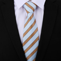 Dasi Pria Kasual Poliester Jacquard Weave Bergaris Beritsleting Profesional untuk Pernikahan Groom Gaya Korea Ikat Tangan A02