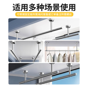 Support de fixation en acier inoxydable Kovalev pour tringle à linge, idéal pour séchoir à vêtements sur balcon - Product Image 3