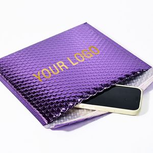 Bolsa de Burbujas de PP Impermeable con Refuerzo Lateral Morado y Sello Autoadhesivo para Envío Logístico, Embalaje de Regalos, Electrónicos y Cosméticos - Product Image 1