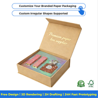 Boîtes d'emballage personnalisées haut de gamme pour bouquets de cils avec éponge, finition mate dorée écologique, qualité supérieure, vente en gros