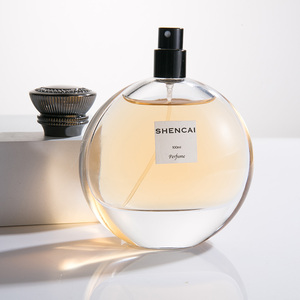 Botella de Vidrio Vacía <span class=keywords><strong>Vintage</strong></span> de 100 ml, Redonda y Transparente, para Perfume Masculino, con Tapa Única - Product Image 1