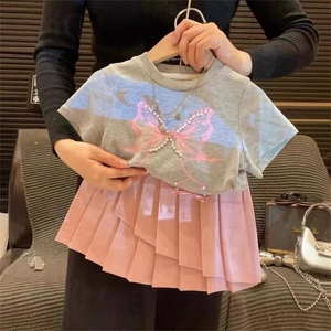 ชุดลำลองเด็กผู้หญิงลายดอกไม้ แขนยาว คอปกตุ๊กตา ผ้าลูกไม้ เสื้อเชิ้ตสีขาวผูกโบว์ กางเกงยีนส์ ชุดฤดูร้อนสำหรับเด็กผู้หญิงอายุ 6 ปี - Product Image 5