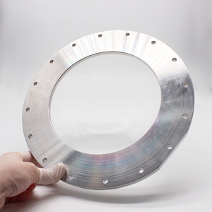 Lente a cupola in vetro zaffiro di silice fusa da 250mm ottica K9 ad alta precisione personalizzata VY ottica con flangia metallica - Product Image 4