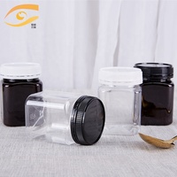 Pot alimentaire carré en plastique PET Suntory 360 ml avec couvercle antivol pour pâte de loquat, bonbons, jus (modèle personnalisé avec logo 65360)