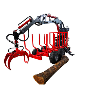 Remolque <span class=keywords><strong>Forestal</strong></span> Reforzado Personalizado STR <span class=keywords><strong>con</strong></span> Grúa para Transporte de Troncos y Equipo de Remolque <span class=keywords><strong>Forestal</strong></span> - Product Image 1