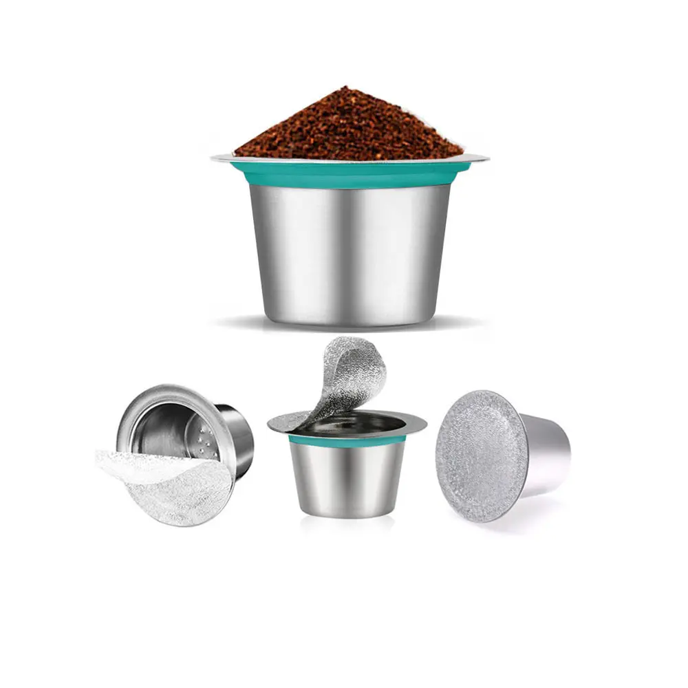 Kapsul Kopi Espresso Kosong Yang Dapat Digunakan Kembali Baja Tahan Karat Pods Kopi Isi Ulang Espresso Pods untuk Nespresso Originales