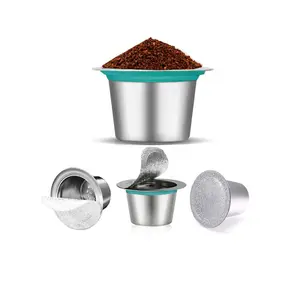 Cápsulas de café Espresso vacías reutilizables, de acero inoxidable, recargables, Originales