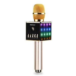 GAM-H8 portátil <span class=keywords><strong>bluetooth</strong></span> karaoke micrófono altavoz micrófono USB con luces LED - Product Image 2
