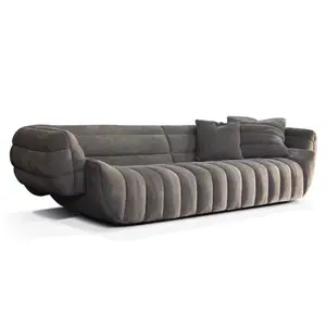 Nordisch Thailand beliebtes Massivholzsofa kundenspezifisches Design Wohnzimmer Mikrofasertuch Möbel Massivholz handgefertigte Sofas