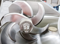 Hachoir à bol industriel robuste en acier inoxydable 304, machine automatique pour viande, saucisses et légumes, coupe-viande à bol