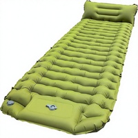 Matelas de camping auto-gonflant ultraléger avec pompe à pied intégrée, oreiller, extra épais, compact, en nylon, pour un gonflage rapide