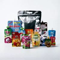 Sacs refermables écologiques jetables en plastique avec valve pour l'emballage de biscuits et de snacks, taille personnalisée disponible