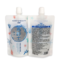 LT Custom Print30ml 50ml 100ml 300ml 500ml 750ml 2L 3L Liquid Window Foil Flip Cap Stand up Plastic Spout Pouch Bag for Cosmetic