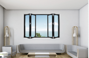 Ventanas plegables de aluminio de bajo consumo, rotura térmica, ventana de doble acristalamiento de impacto, doble acristalamiento, para apertura Horizontal de cocina - Product Image 6