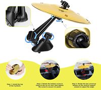 Tambour de cymbale de voiture moderne en acier allié pour kits d'intérieur d'aération Gadget d'instruments de musique amusants pour les mélomanes