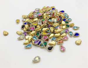 SINRONG alta calidad doble capa 6*10mm gota cristal Diy Moda Ropa Accesorios Rhine piedra garras - Product Image 5