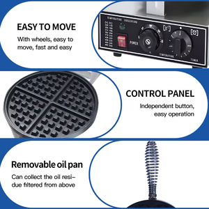 Commercial Waffle Maker Electric Waffle Iron Cone Machine for Bakery Restaurant <strong>Snack</strong> <strong>Bar</strong> - Product Image 4