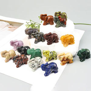 Toptan doğal moda kristal yeşim oyma top ve küre hayvan baskı fil ev dekorasyonu süs koleksiyon - Product Image 4