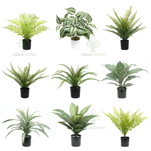 Planta Artificial Verde para Decoración de Paisajes, Pequeños Accesorios, Césped Artificial <span class=keywords><strong>en</strong></span> <span class=keywords><strong>Maceta</strong></span> para Interiores, Pequeñas Plantas, Ramas de Flores Decorativas - Product Image 2