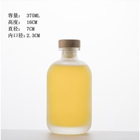 Bouteille en verre vide pour diffuseur de parfum d'ambiance avec logo personnalisé estampé à chaud, 100ml, 250ml, 375ml, 500ml, avec bouchon en liège