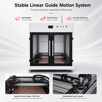 Printer 3D FDM Skala Besar Industri Tugas Berat Struktur Kabinet Logam Paduan Aluminium Kaca Tempered Tempat Pemanas dengan Kecepatan 350mm/s
