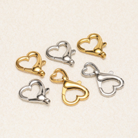 Fermoirs Cœur en Acier Inoxydable 26*22mm, Connecteurs Cœur pour Bracelets, Colliers, Chaînes de Cheville, Accessoires et Fournitures pour la Fabrication de Bijoux