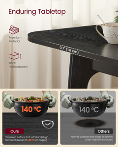 <span class=keywords><strong>Table</strong></span> de salle à <span class=keywords><strong>manger</strong></span> <span class=keywords><strong>VASAGLE</strong></span> avec pieds coniques et transitions courbes, <span class=keywords><strong>table</strong></span> extensible pour 4/6/8 personnes - Product Image 5