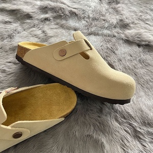 <span class=keywords><strong>Chanclas</strong></span> para Hombre y <span class=keywords><strong>Mujer</strong></span> con Suela de EVA, Cuero Genuino, Diseño de Doble Hebilla para Otoño - Product Image 1