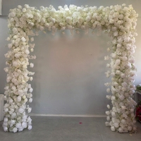 Soporte Decorativo de Esquina con Arco Cuadrado para Flores Artificiales, Decoración para Bodas, Arreglos Florales, Pasillo, Accesorios para Fotografía