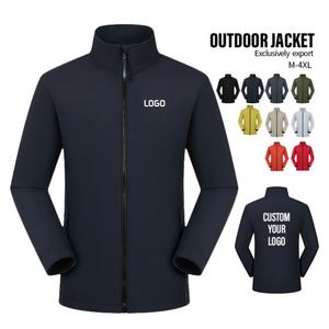 Veste en velours granulaire pour homme avec logo personnalisé en estampage à chaud, style vintage rétro, coupe-vent imperméable, veste de sport pour homme, vêtements de plein air - Product Image 1