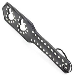 Полое сердце с заклепками SM Flugger Paddle <span class=keywords><strong>Beat</strong></span> Slave для обучения сексуальный странный фетиш бдсм хлыст секс-игрушка для пар - Product Image 2