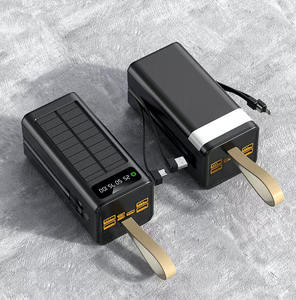 Солнечная панель Power Bank чехол со встроенным кабелем логотип настроить Поддержка беспроводной зарядки Type-C Powerbank для мобильных телефонов - Product Image 4