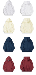 Yüksek kalite özel logo pamuklu kapüşonlar ağır özel boş boy artı boyutu erkek pamuk kapüşonlu Sweatshirt - Product Image 3